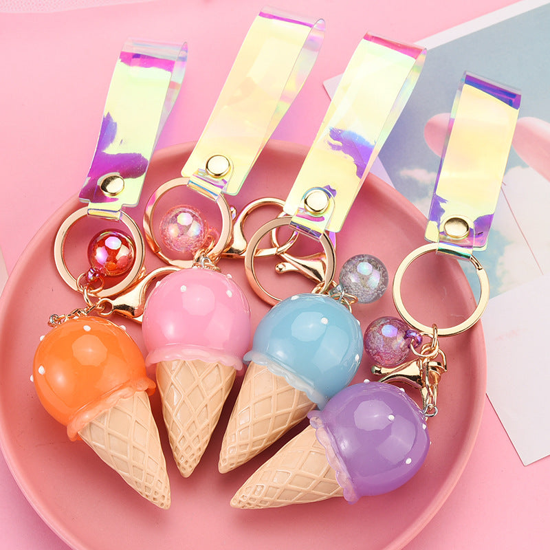 Light up Ice Cream Keychain