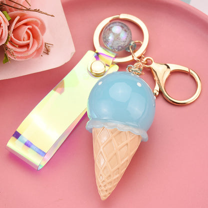 Light up Ice Cream Keychain