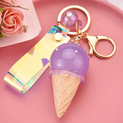 Light up Ice Cream Keychain