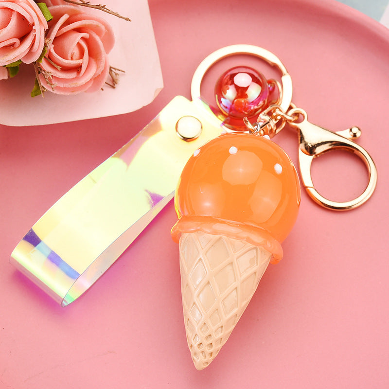 Light up Ice Cream Keychain