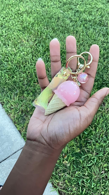 Light up Ice Cream Keychain